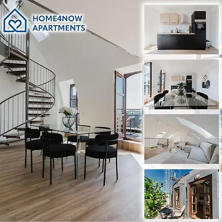 2 Bedroom Penthouse Loft - Whirlpool - Terrasse - Wifi - Zentral - Kueche - Kaffee - Parkhaus 아파트